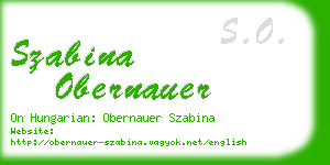 szabina obernauer business card